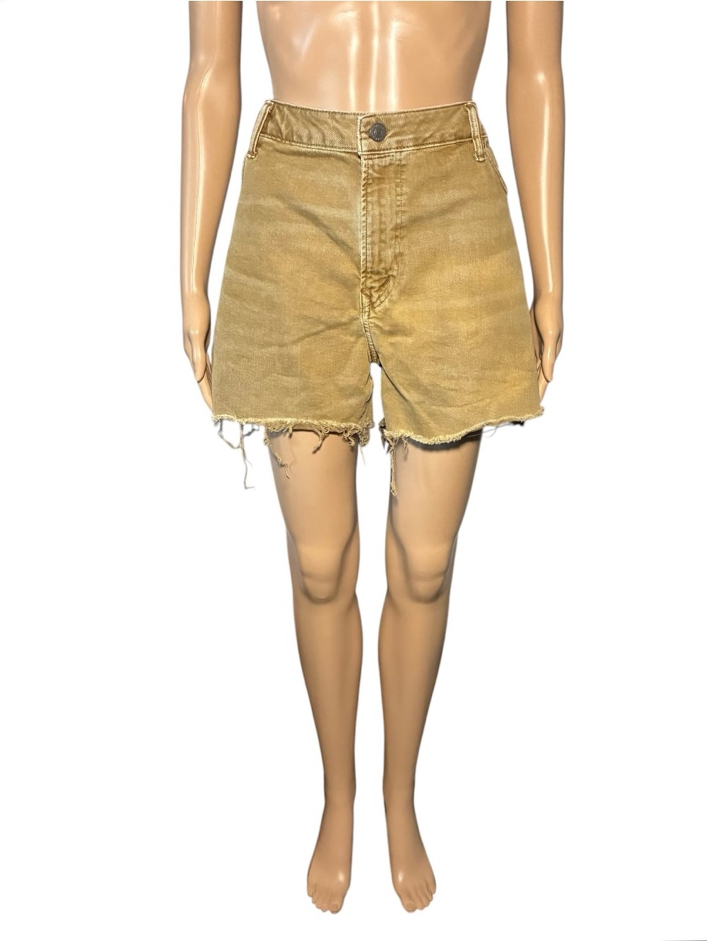 American Eagle Men's Denim Cut-Off Shorts 40 High Rise Cotton Blend Zip Fly